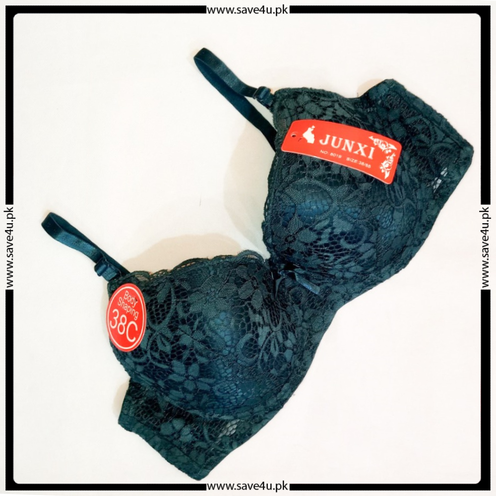 Thin Padded Floral Lace Design Wired Push-up Bra