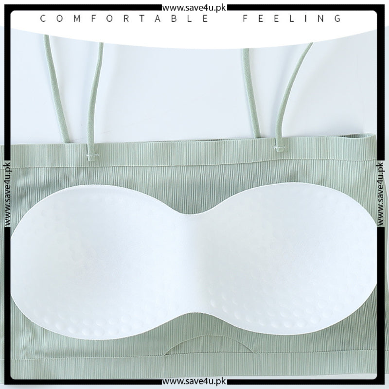 Ladies Thin Padded Soft Nylon Strapless Bra