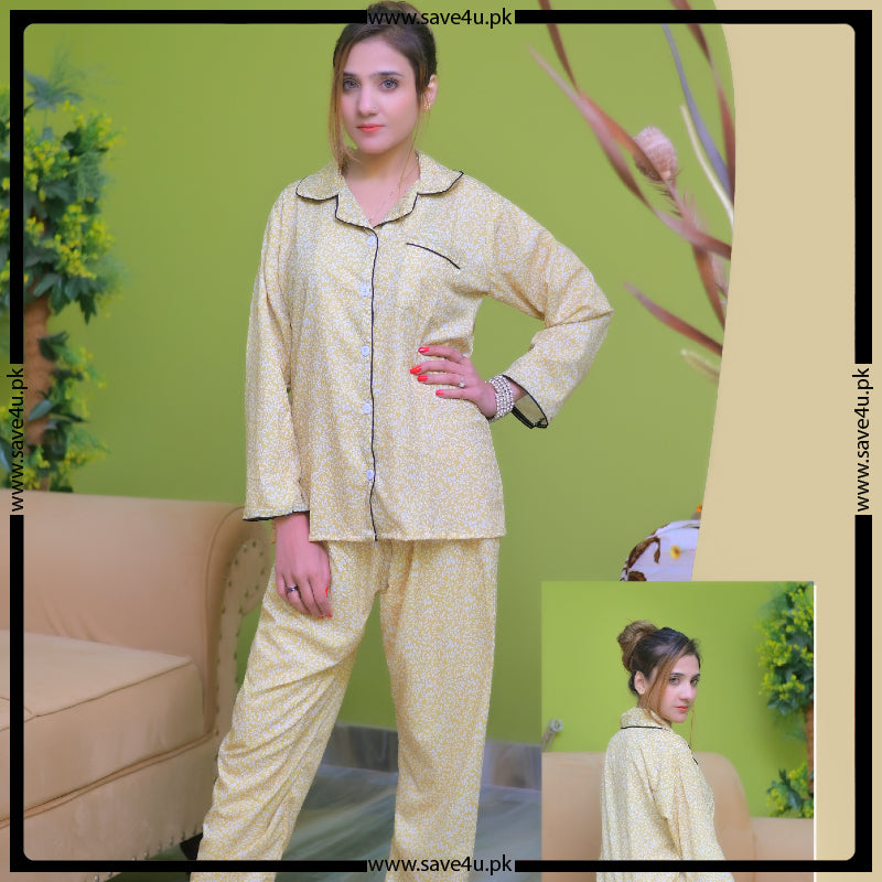 Dotted Elegant Full Sleeves Pajama Set