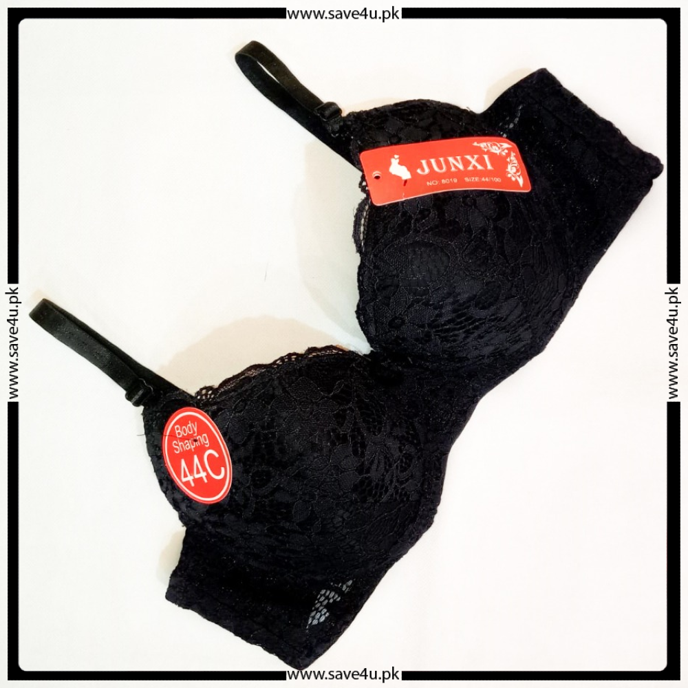 Thin Padded Floral Lace Design Wired Push-up Bra