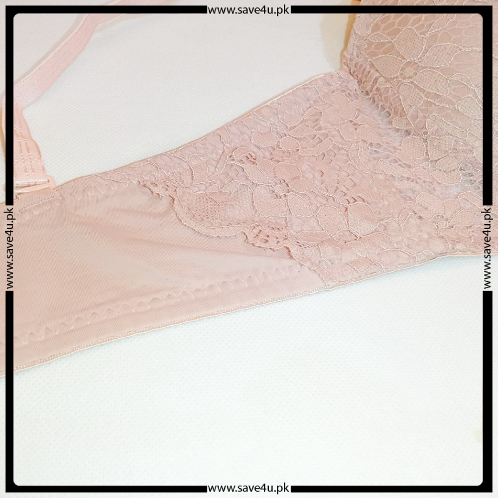 Thin Padded Floral Lace Design Wired Push-up Bra