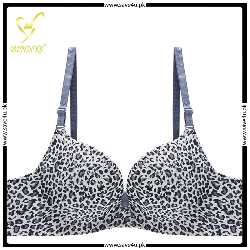 Printed Double Padded Seamless Push Up Bra