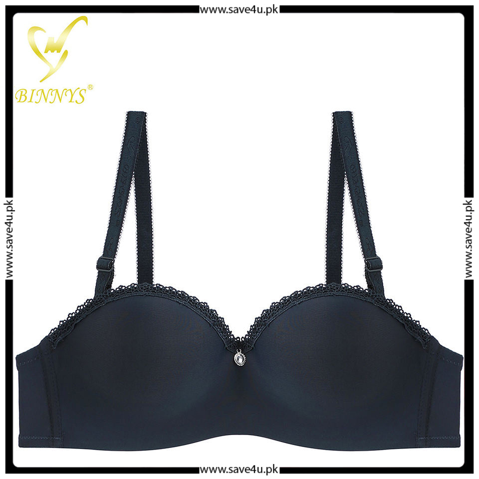 Lace-Edged Seamless Demi Bra