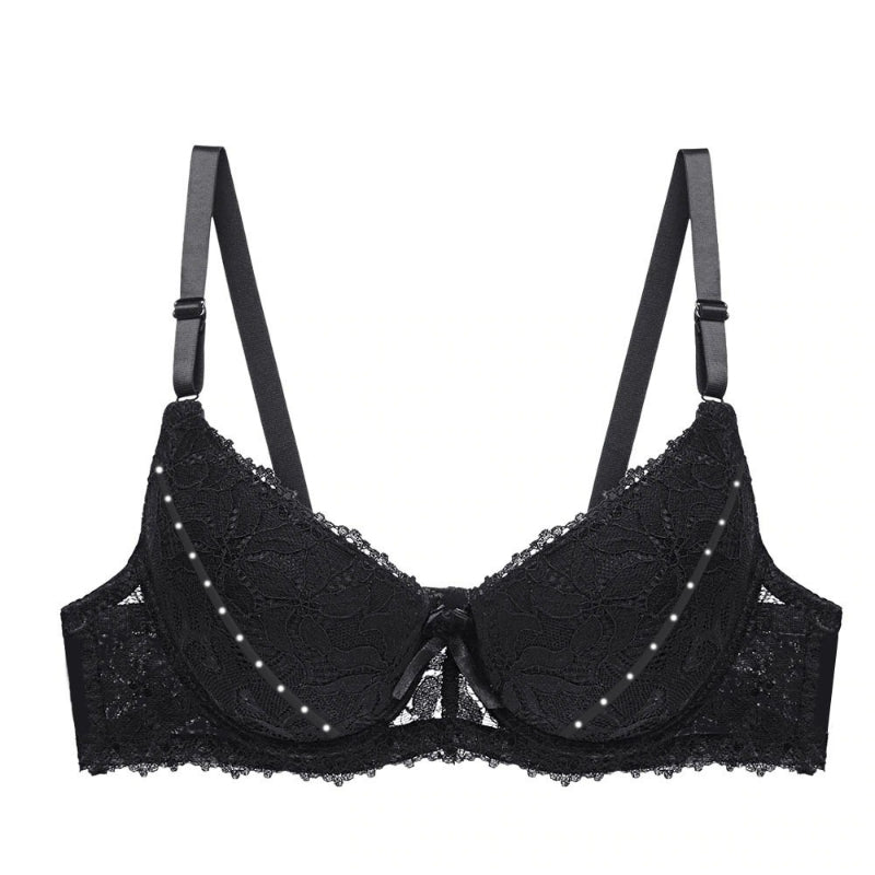 Floral Design Wired Thin Padded Bra
