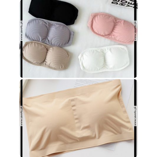 Pack of 2 Strapless Padded Wireless Bra