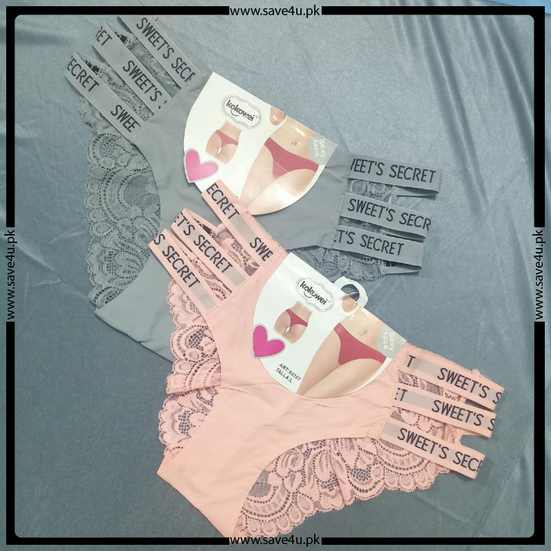 Pack of 2 Breif Lace Trim Panties
