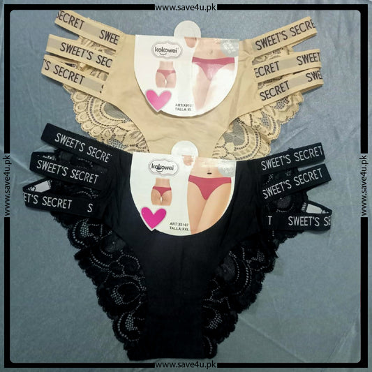 Pack of 2 Breif Lace Trim Panties