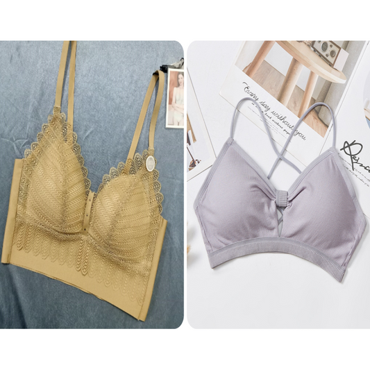 Pack of 2 Thin Padded Wireless Bra