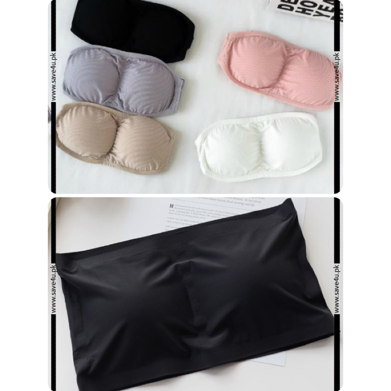 Pack of 2 Strapless Padded Wireless Bra