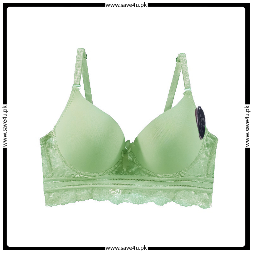 Thin Padded Cross Border Floral Lace Push Up Bra