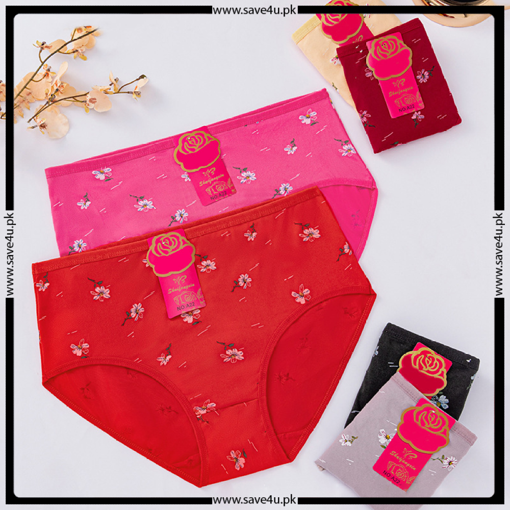 Pack of Printed Cotton Brief Panties