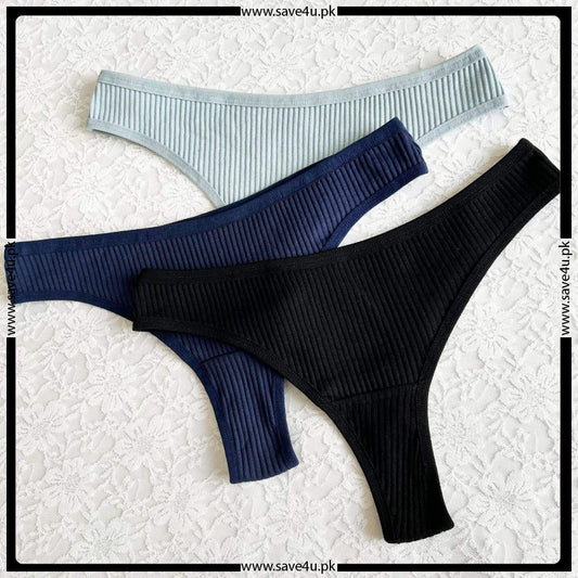 Pack of 2 Jersy Cotton Essential Thongs