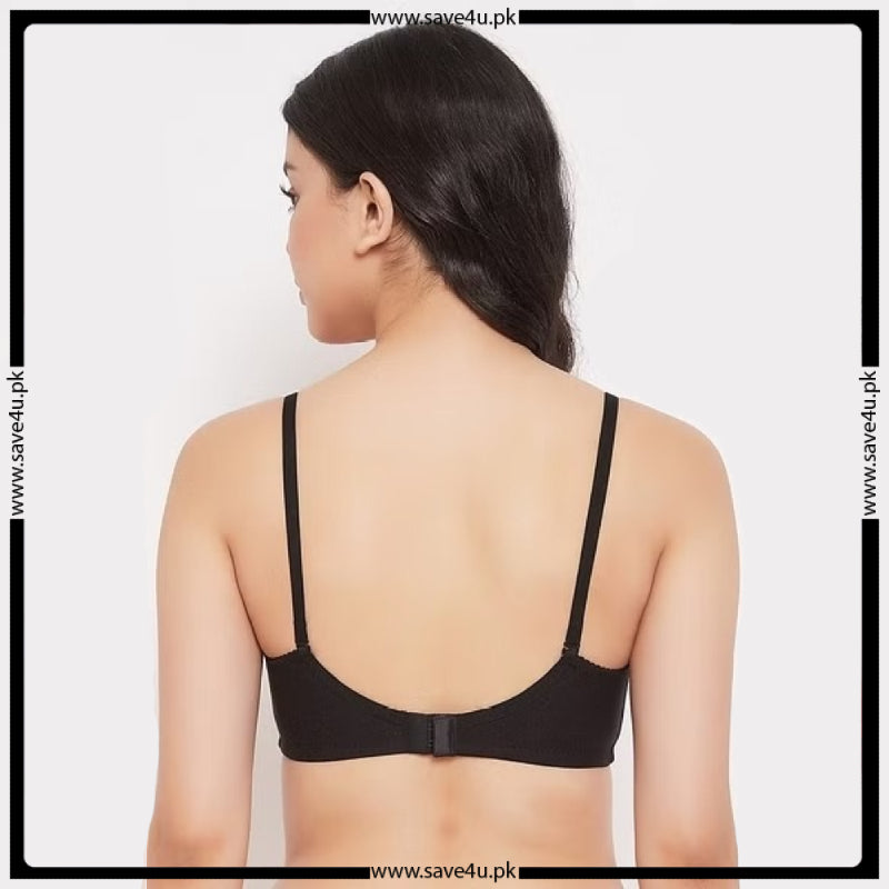Full Coverage Lace Trim Non Padded Unlined Bra