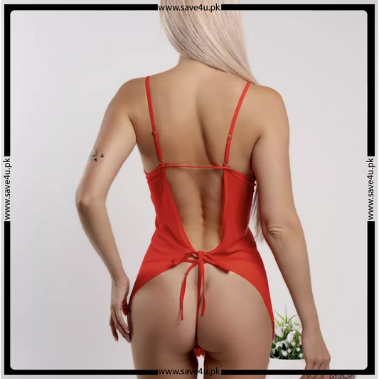 Graceful Mesh Short Nightgown