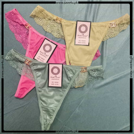 Pack of 2 Erotic Leather G-String Panties