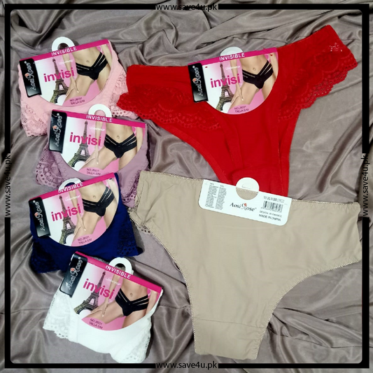 Pack of 2 Lace Trimed Thong Panties