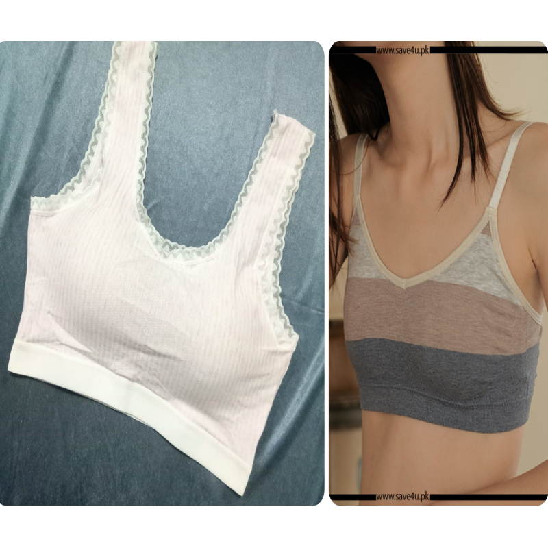 Pack of 2 Thin Padded Wireless Bra