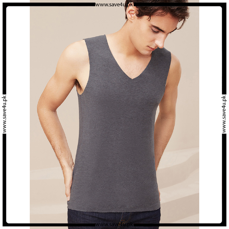 Plain Thermal Warm Sleeveless Camisole For Men