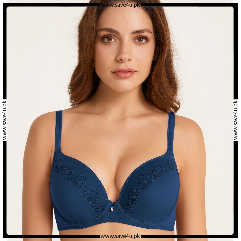 Elegant Nylon Push Up Wired Bra