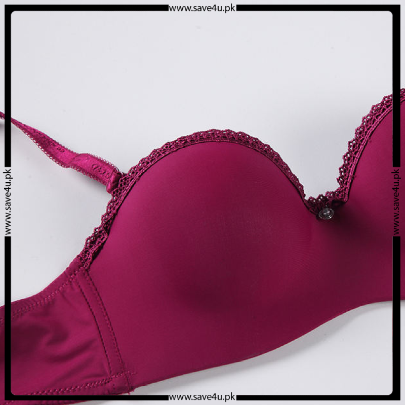 Lace-Edged Seamless Demi Bra