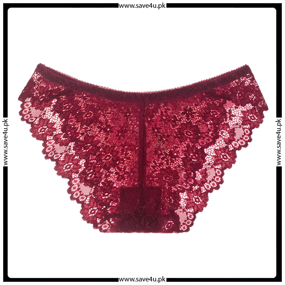 Pack of 3 Floral Design Mesh Panties