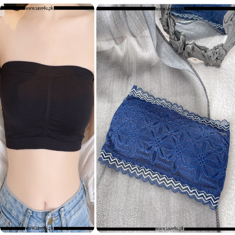 Pack of 2 Strapless Padded Wireless Bra