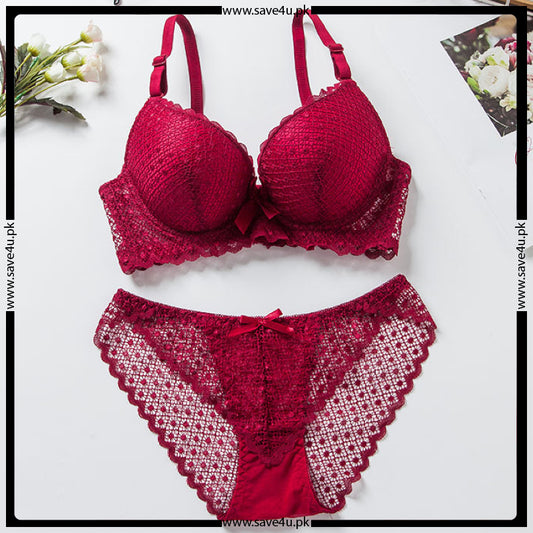 Thin Padded Wired Soft Full Lace Set