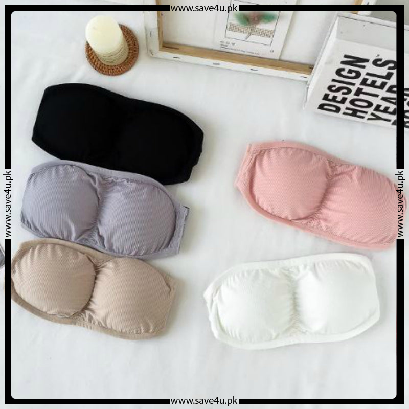 Pack of 2 Strapless Padded Wireless Bra