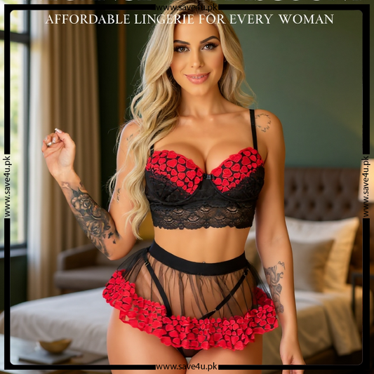 Timeless Allure Padless Mesh Lingerie Set