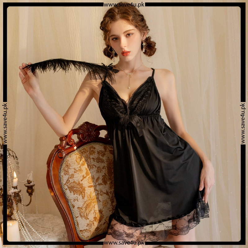 Romantic Allure Midnight Lace Nighty