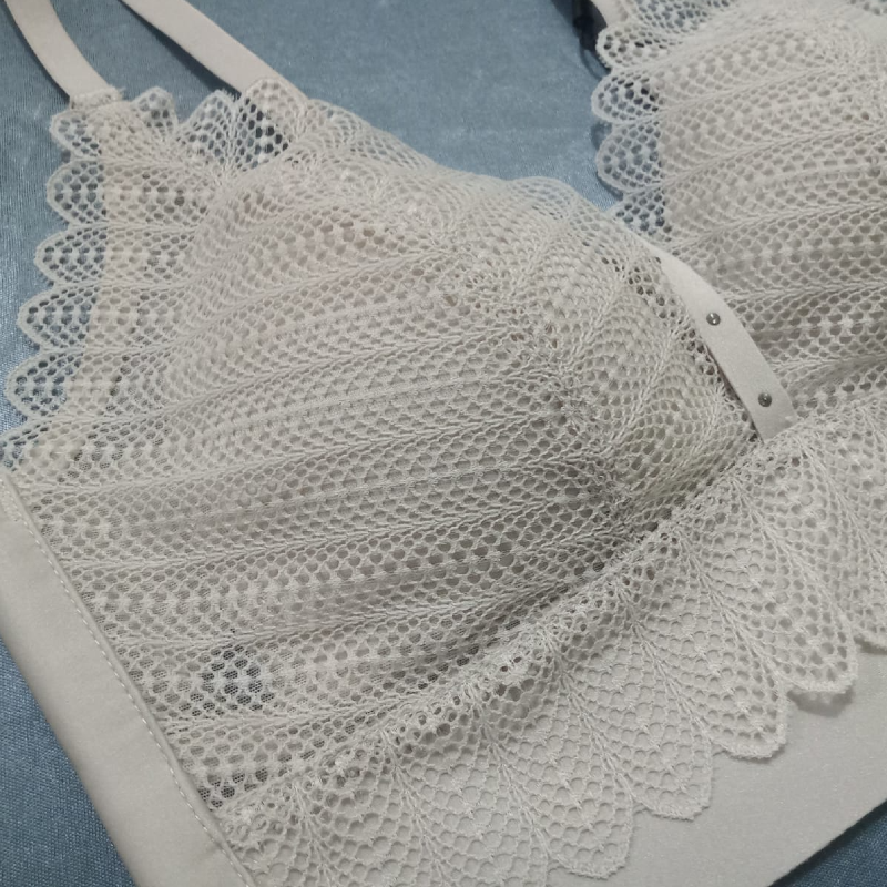 Soft Lace Decorate Nylon Bra