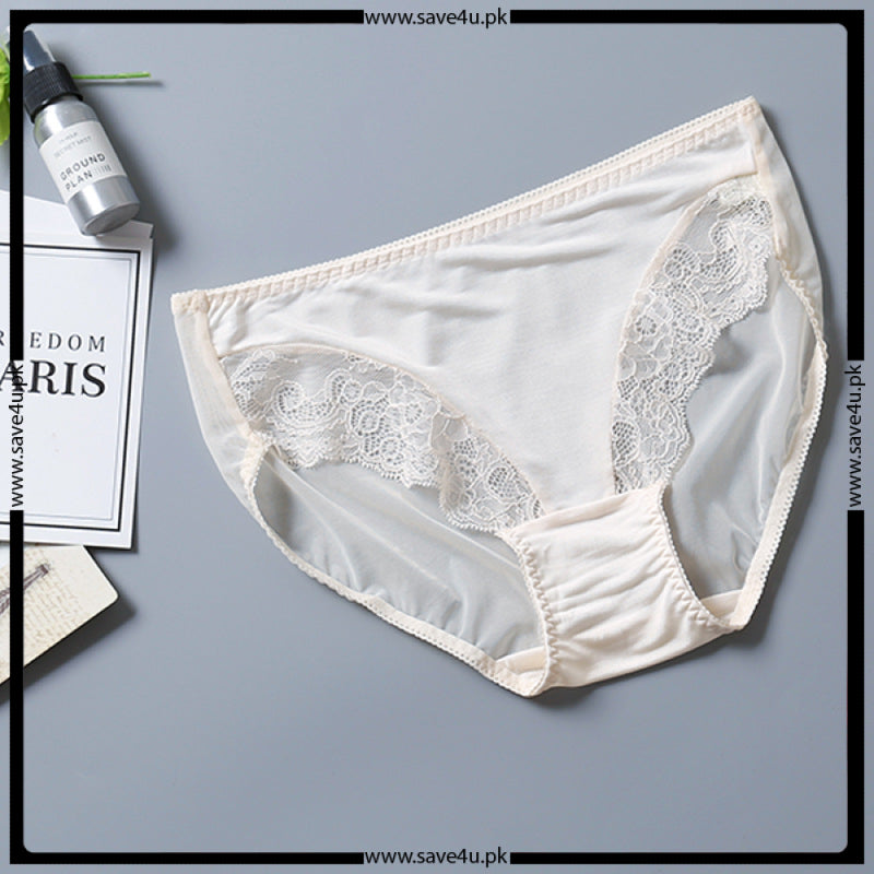 Pack of 3 Nylon Trim Lace Design Panties