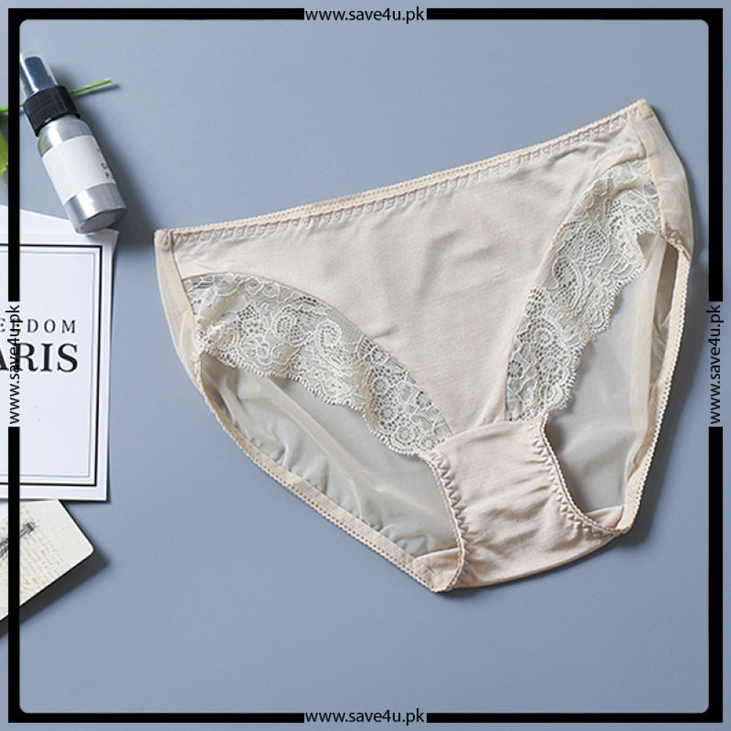 Pack of 3 Nylon Trim Lace Design Panties