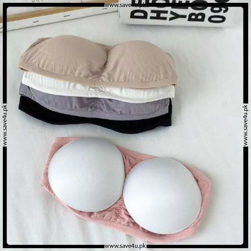 Pack of 2 Strapless Padded Wireless Bra