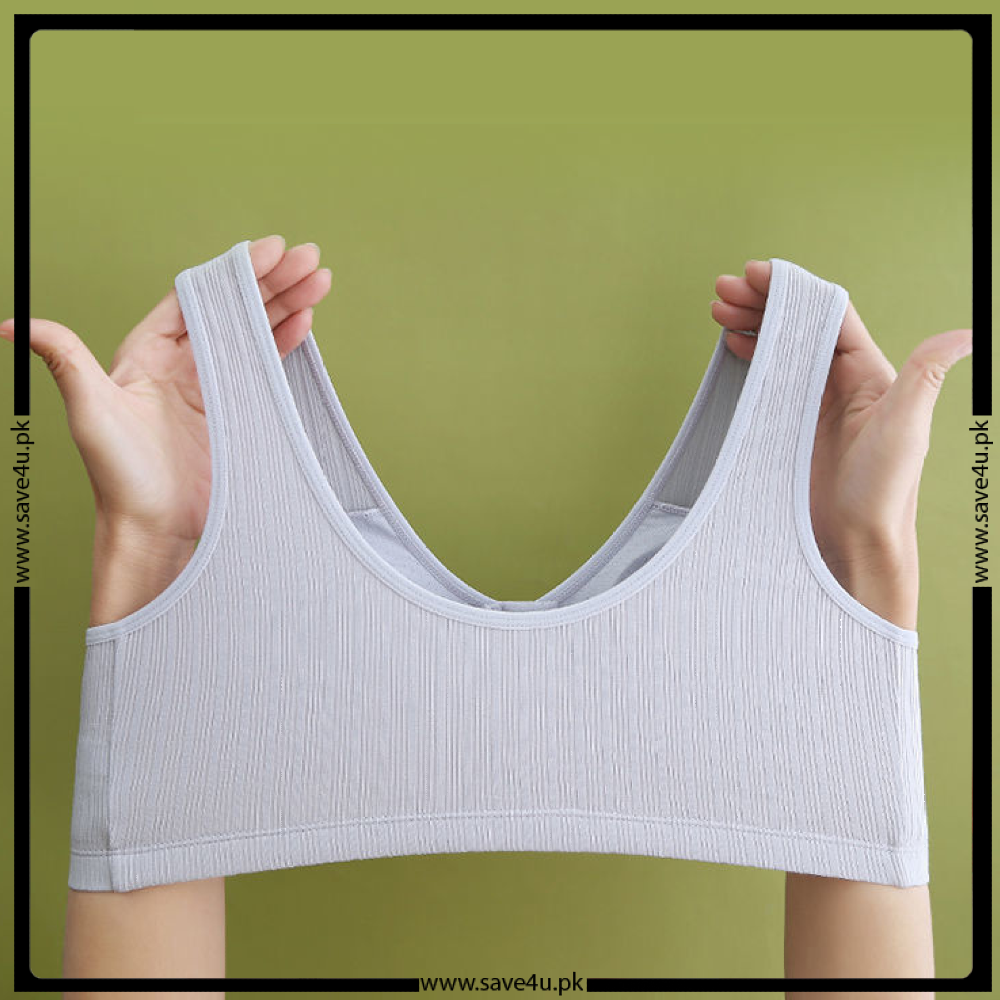Padded Zipper Front Open Non Wired Support Bra