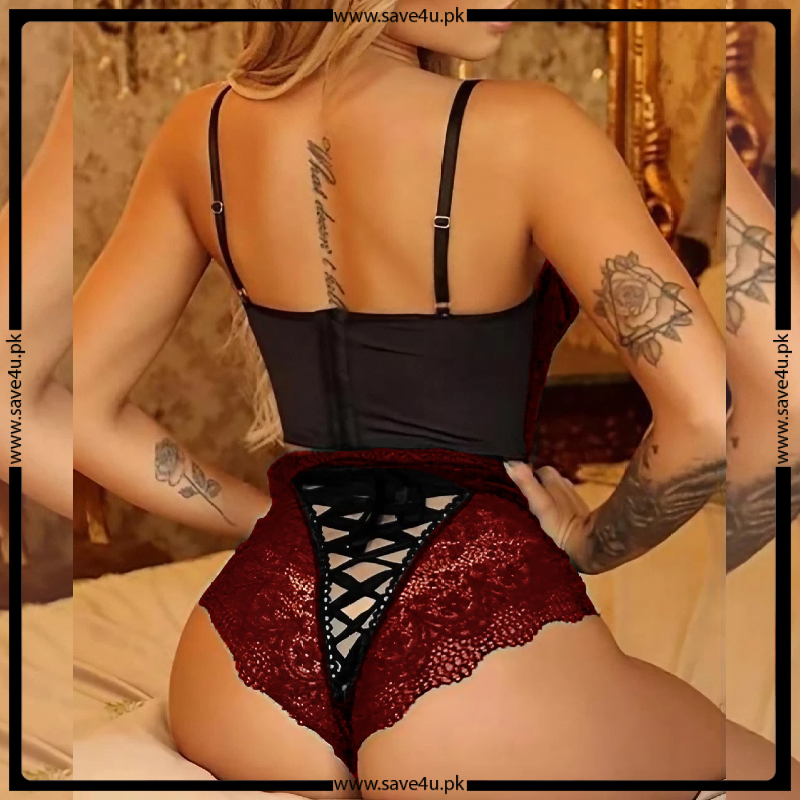 Stylish Lace See Through Lingerie Set