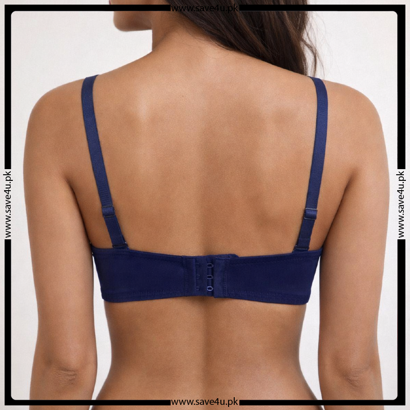 Floral Printed Nylon Half Cup Wired Bra