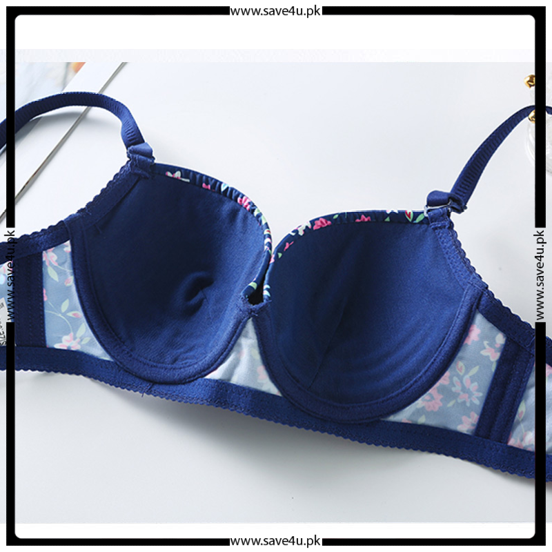 Ladies Seamless Floral Printed Design Padded Bra