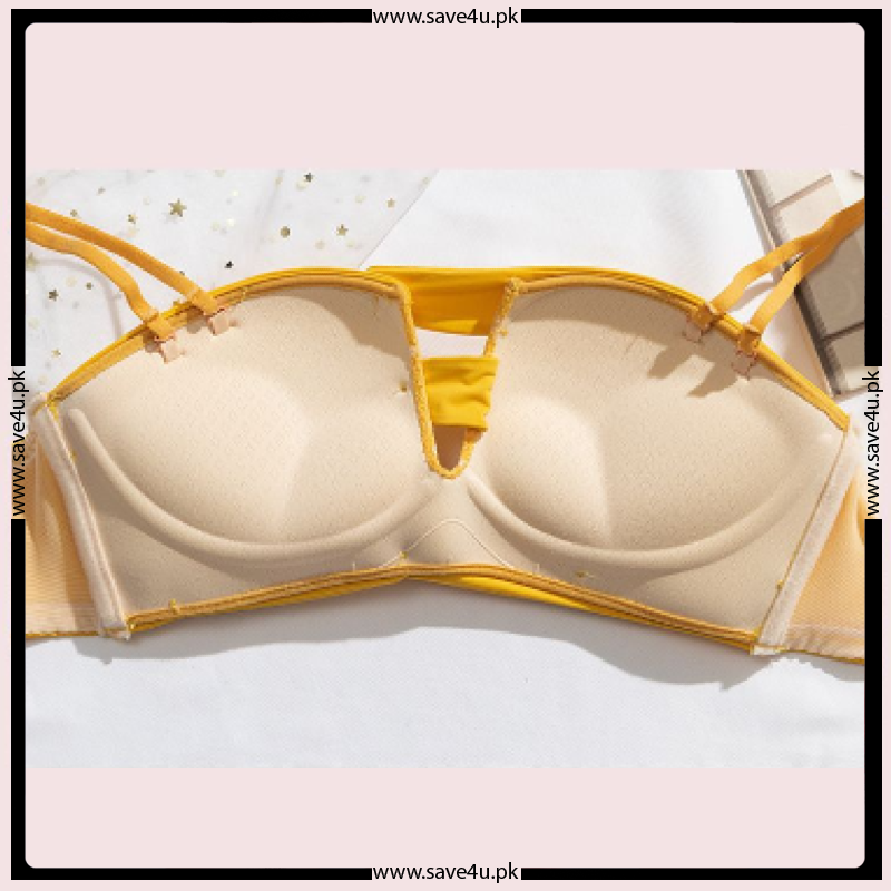 Romantic Decorated Push-Up Bra and Panty Set