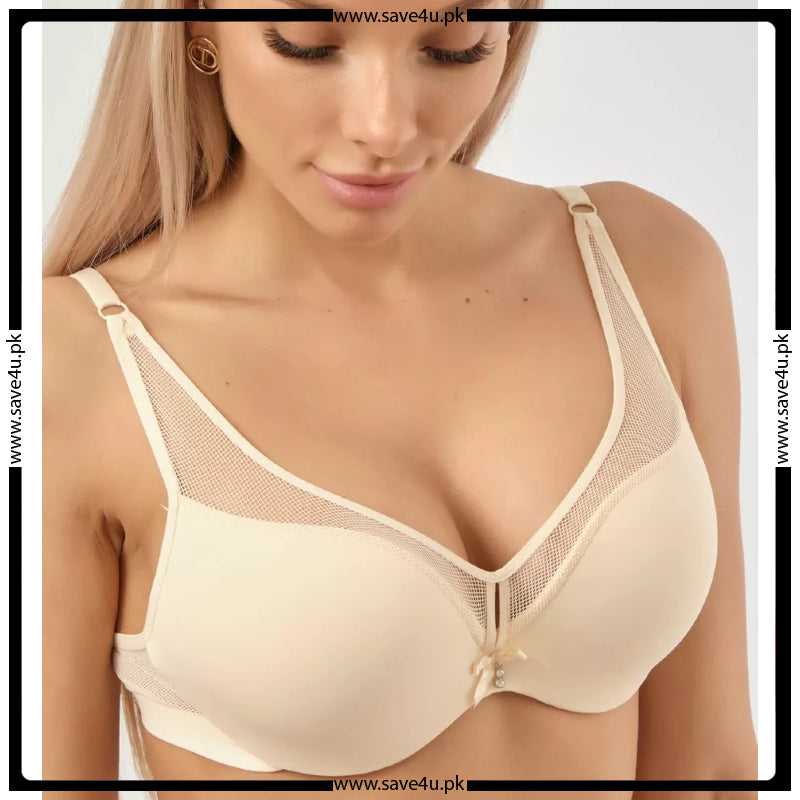Soft Nylon Thin Padded Wired Bra