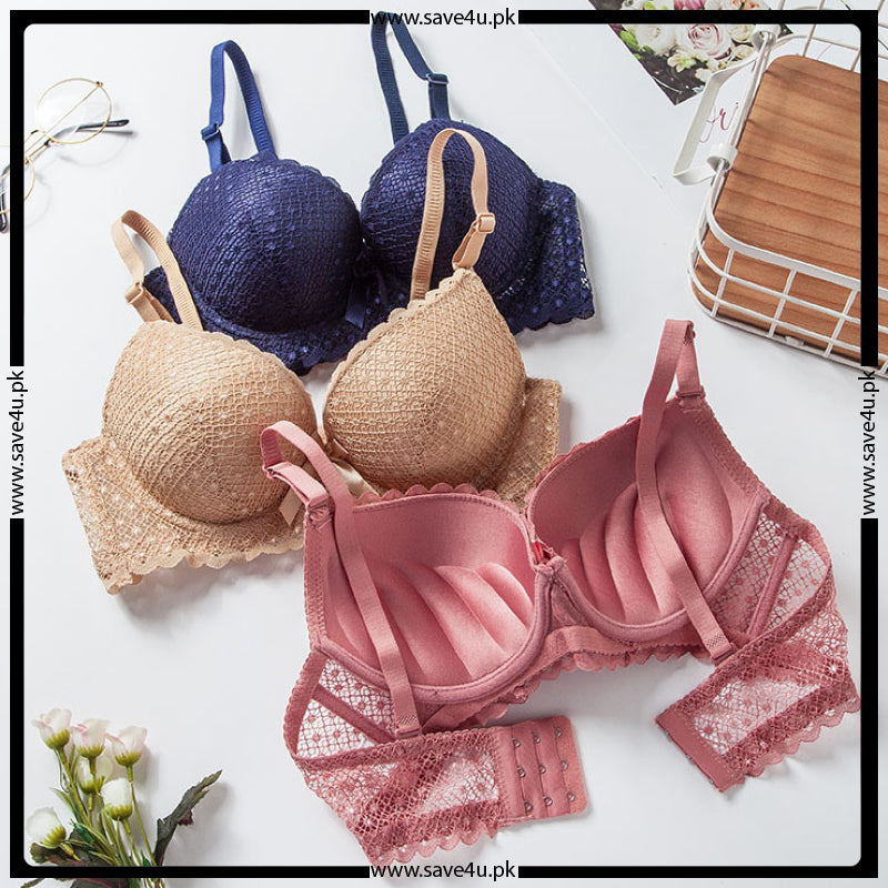 Thin Padded Wired Soft Full Lace Set