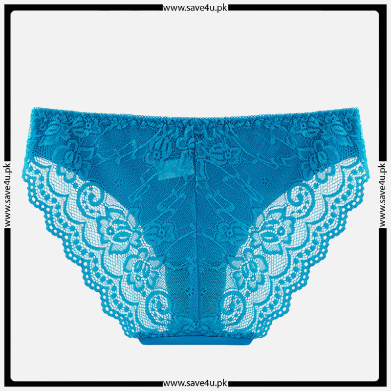 Pack of 3 Lace Trim Nylon Thong Panties