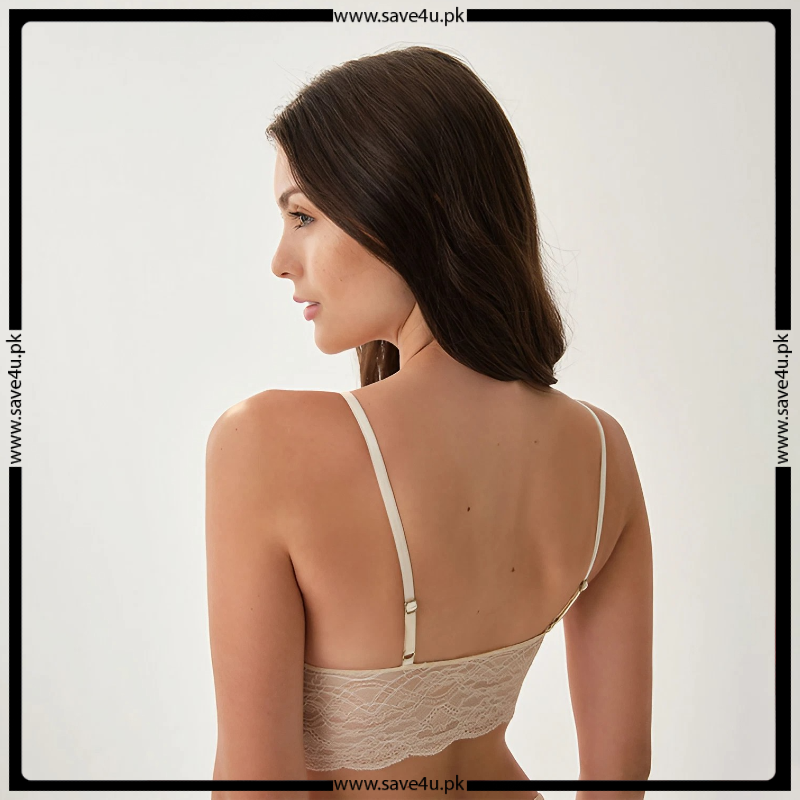 Non-Wired Thin Padded Knot Bra For Ladies