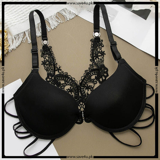 Front Closure Push Up Bra with Underwire