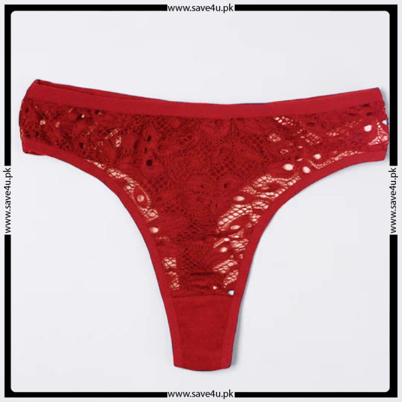 Pack of 4 See Thong Through Net Panties