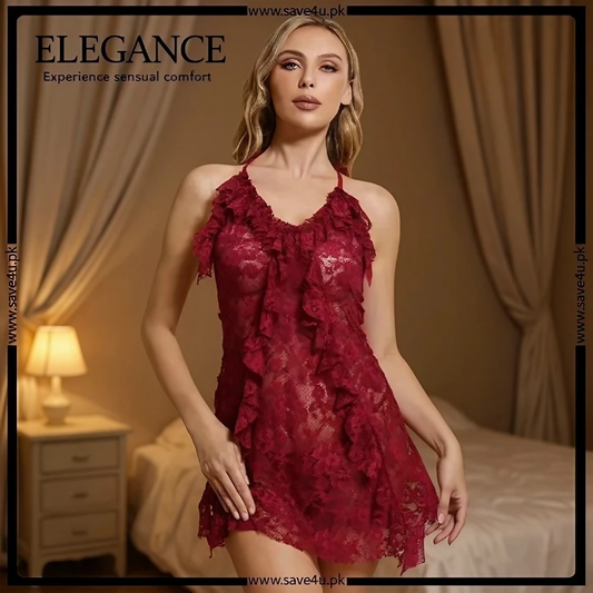 Midnight Whispers Lace Set