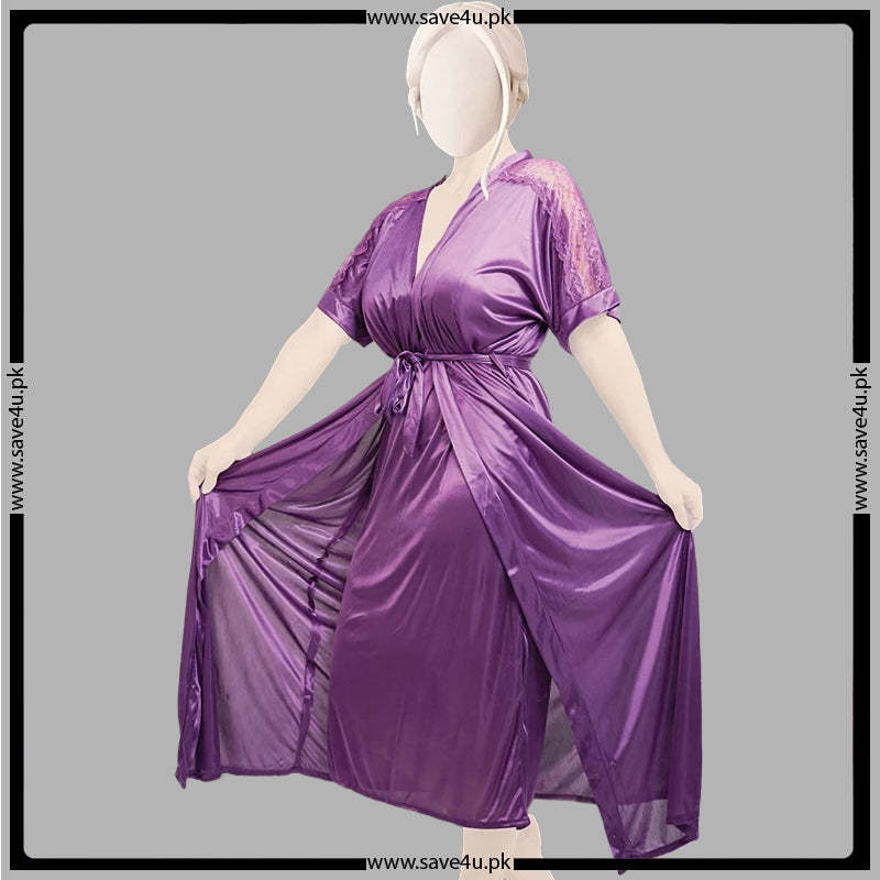 Elegance Smooth Satin Silk Nightgown