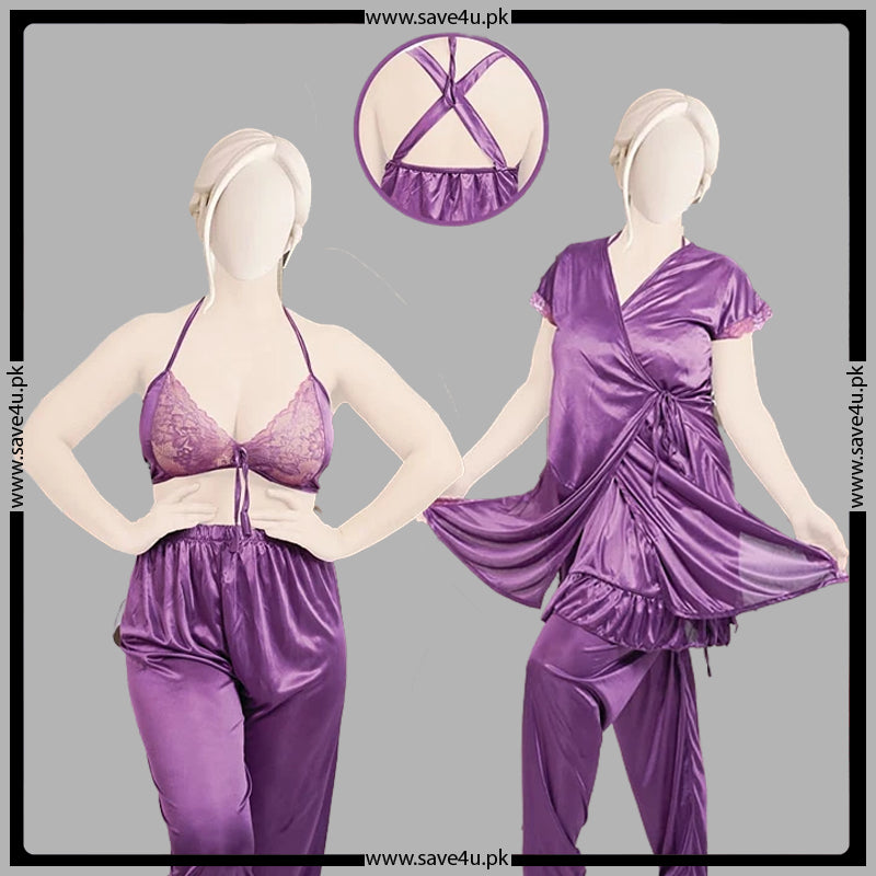 Gentle Touch Satin Silk Pajama Set