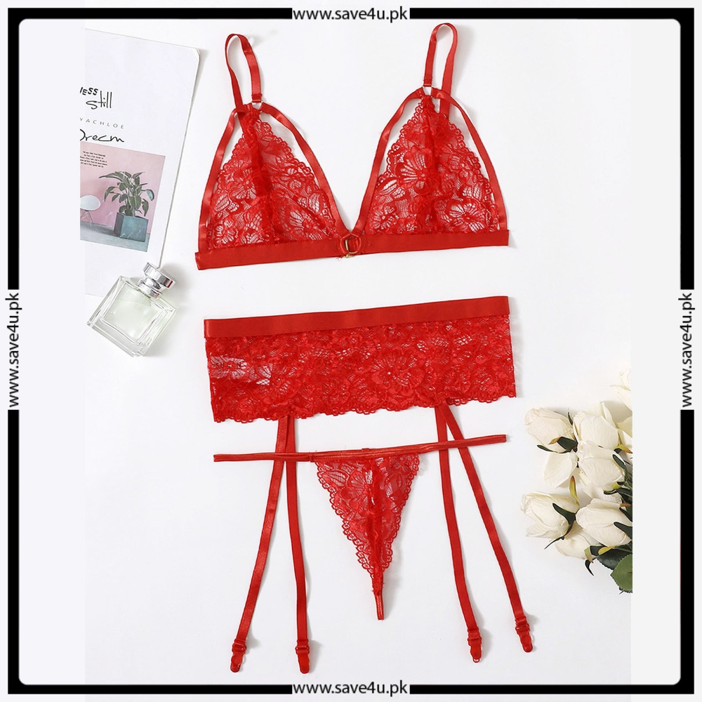 Women's Lace Exotic Babydoll Lingerie Set