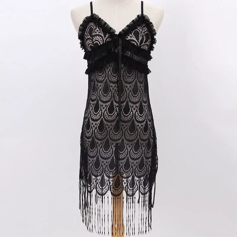 Ruffle Lace Transparent Lingerie
